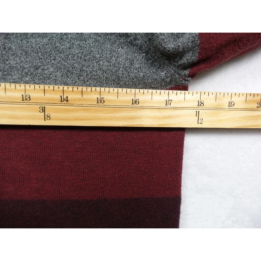 Levis Sweater Mens Size Small Red Striped Bent Crew Pullover‎ Stretch
